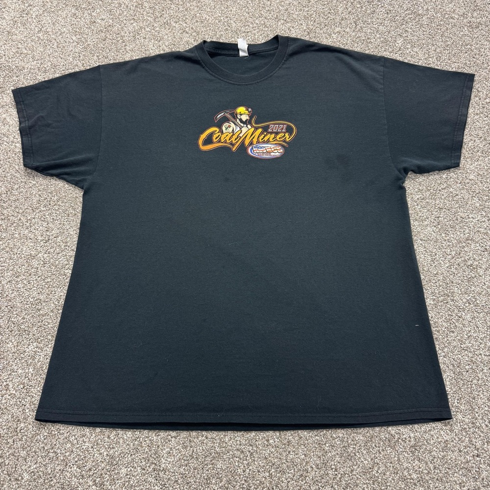 Coal Miner 2021 Racing Shirt Mens 2XL Black Jerzees Graphic Tee T-Shirt
